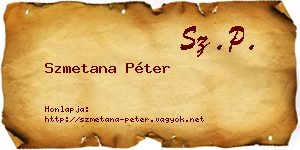 Szmetana Péter névjegykártya